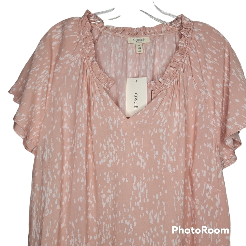COMO BLU Plus Size Blouse - Picture 2 of 4